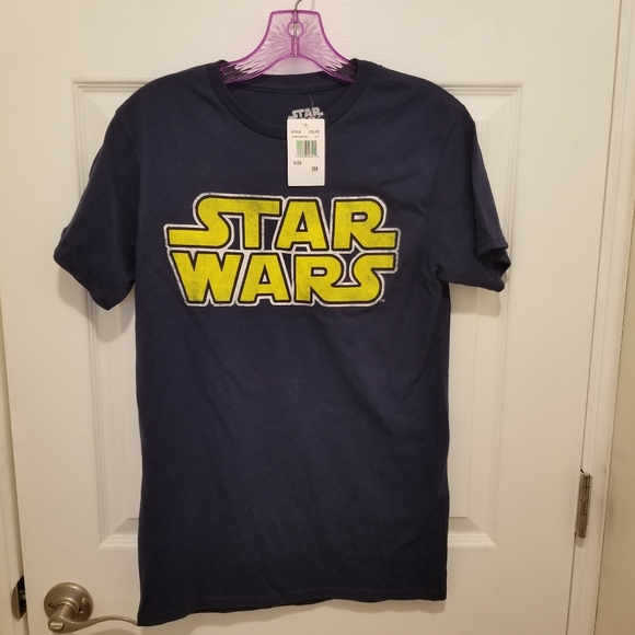 Mens STAR WARS Distressed Black tshirt Sz S